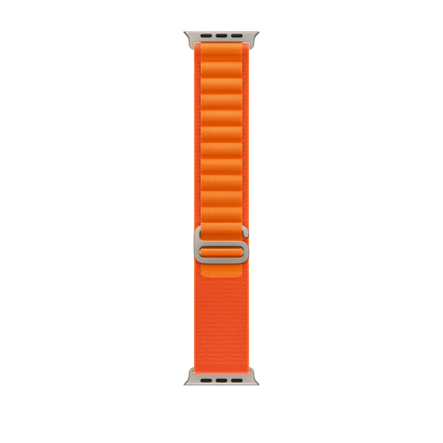 Apple Watch Ultra 49mm Titanium Case With Orange Alpine Loop-3