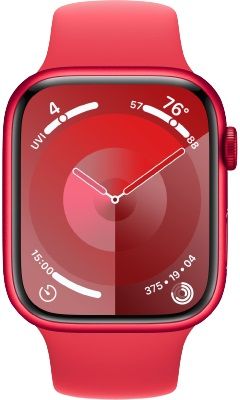 Apple Watch Series 9 45mm Red Aluminum Case With Red Sports Band